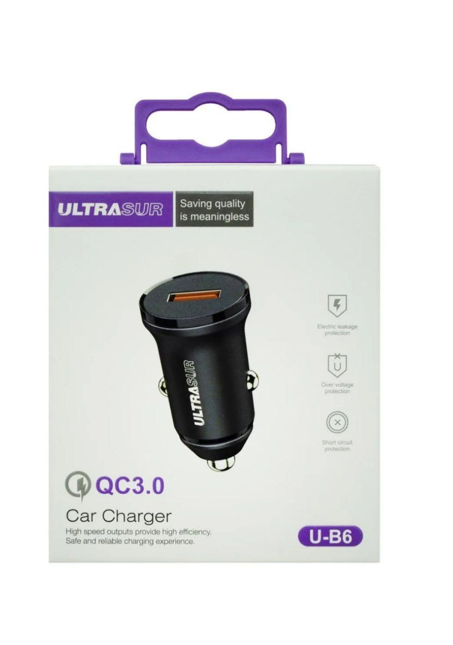 شارژر فندکی تک پورت فست ULTRASUR مدل U-B6