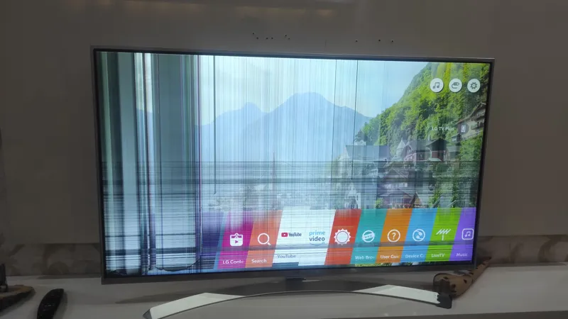 تلویزیون LG , LED پنل شکسته 49 اینچ