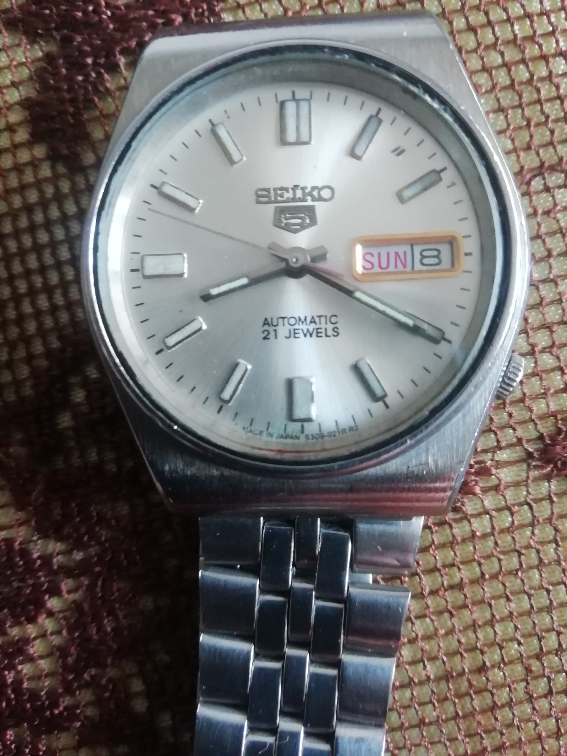 ساعت سیکو 5 , 21 سنگ ,اورژینال ژاپن