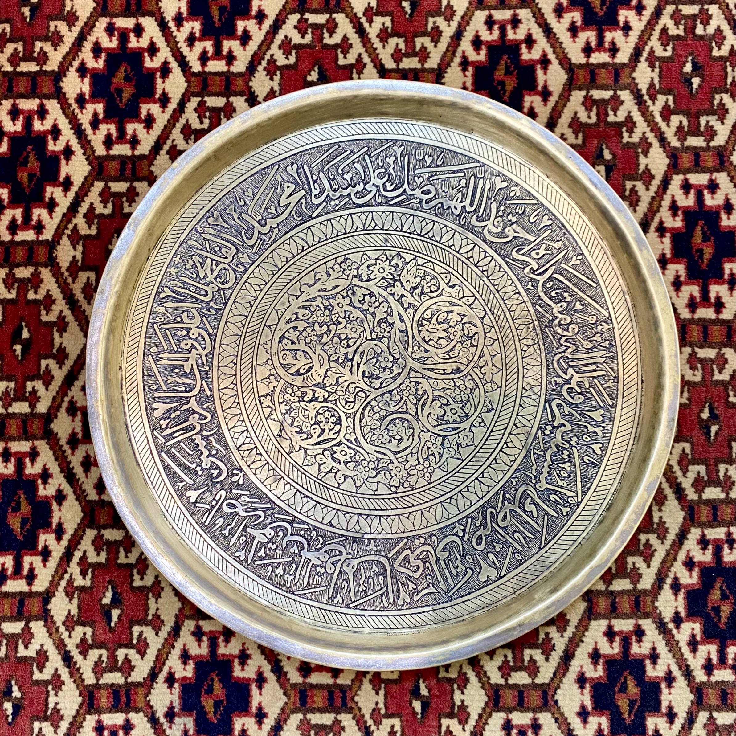سینی برنجی تمام قلم
