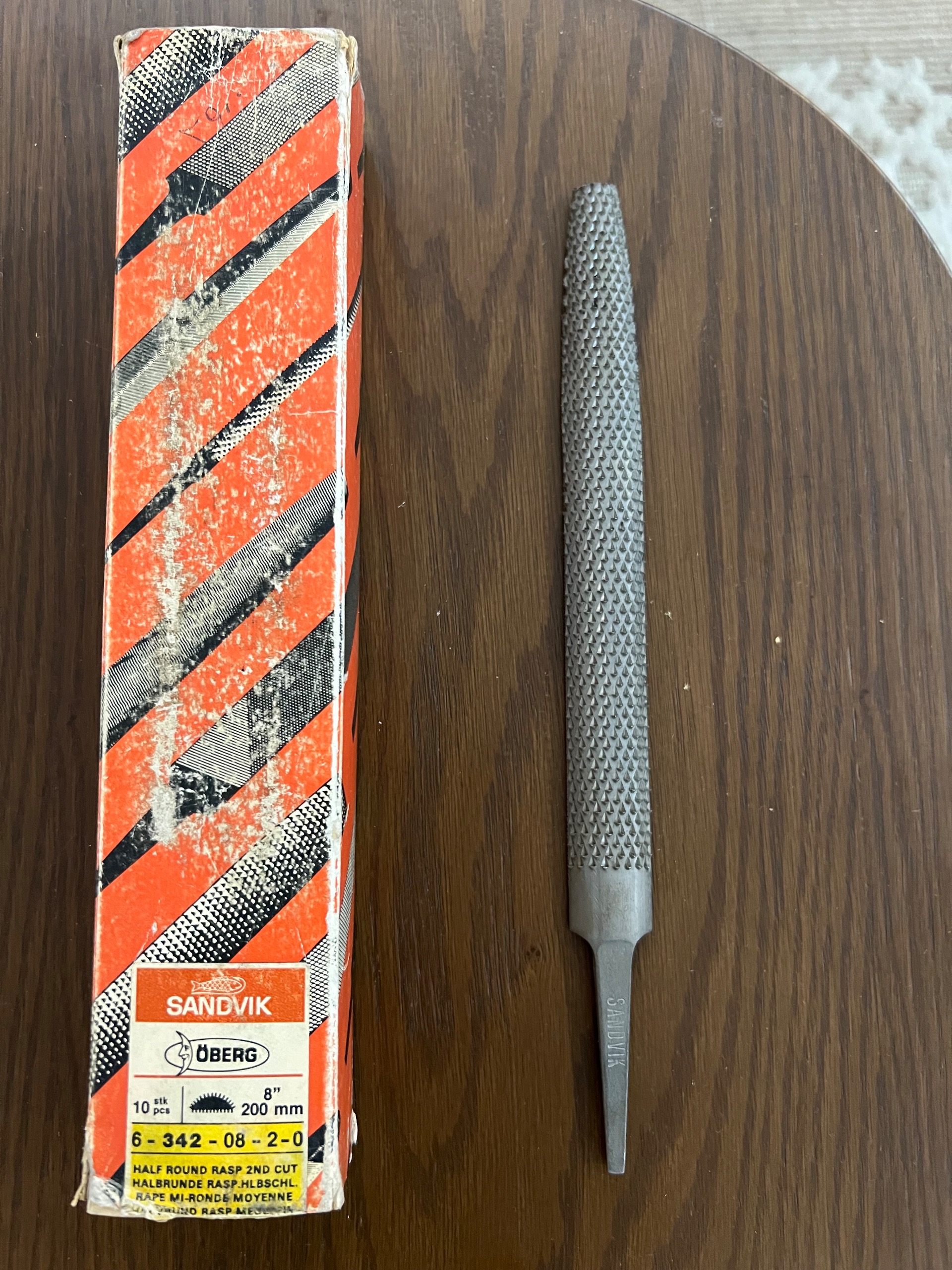سوهان چوب ساب ساندویک سوئدیsandvik oberg سایز 8