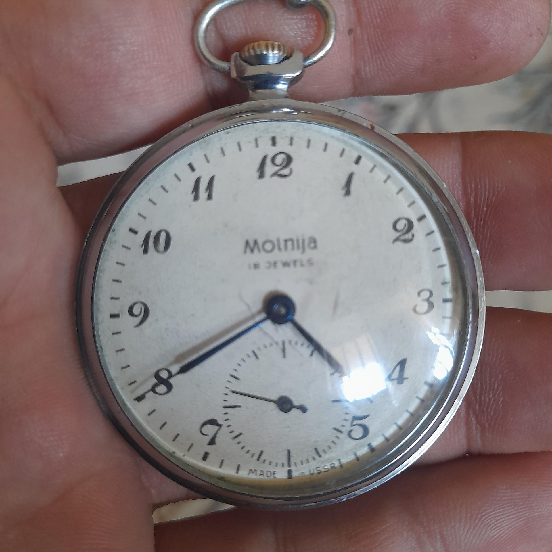 ساعت جیبی کوکی روسی مارک molnija