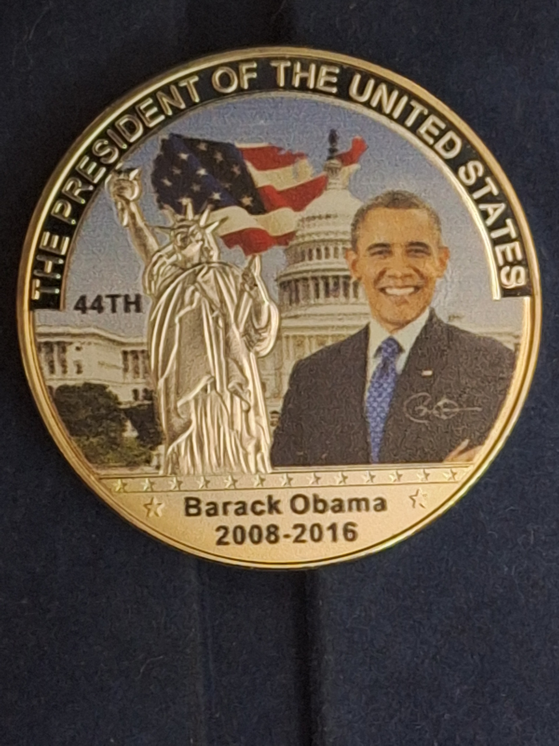 سکه یادبودی روسای جمهور آمریکا - اوباما شاه حسینی