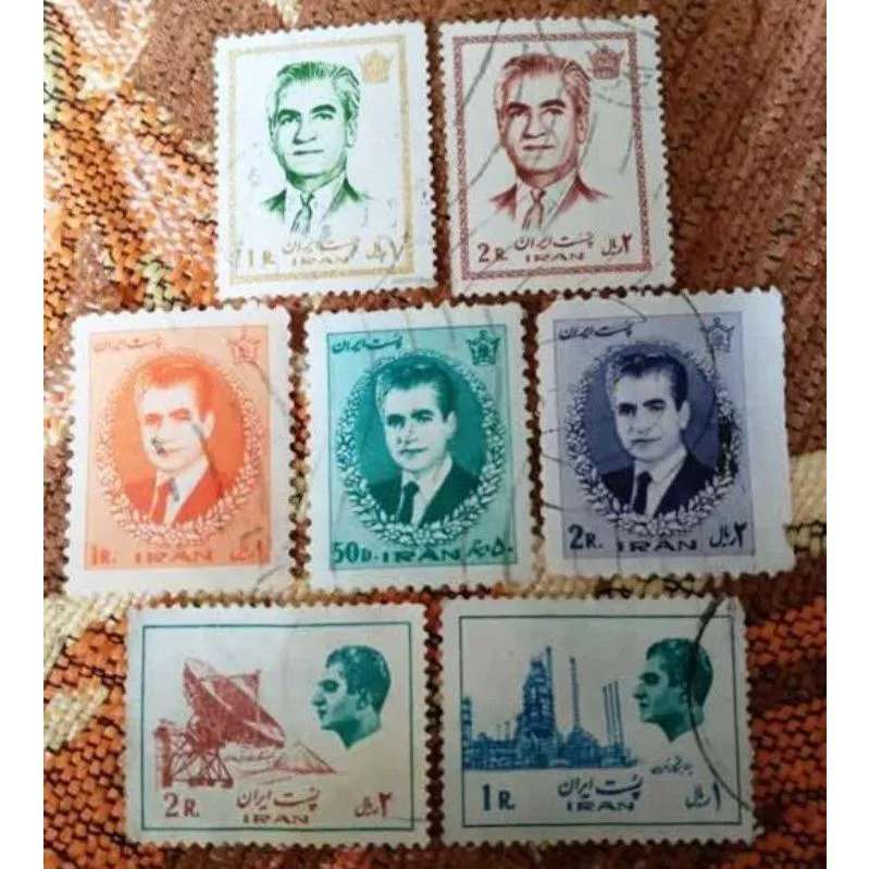 سه ست شامل 21 تمبر کلاسیک محمدرضاشاه پهلوی پ