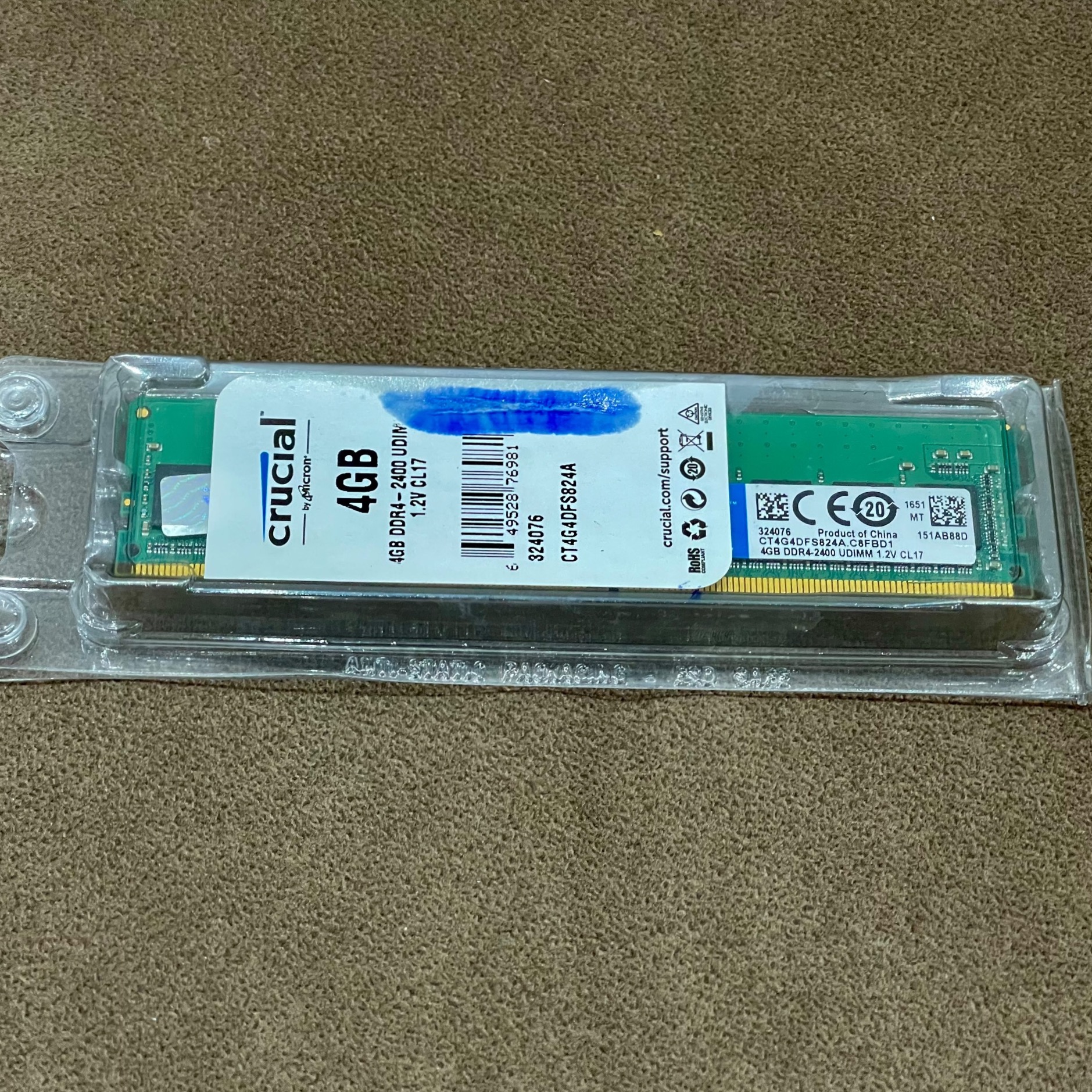 رم کامپیوتر کروشیال Crucial RAM 4GB DDR4 2400