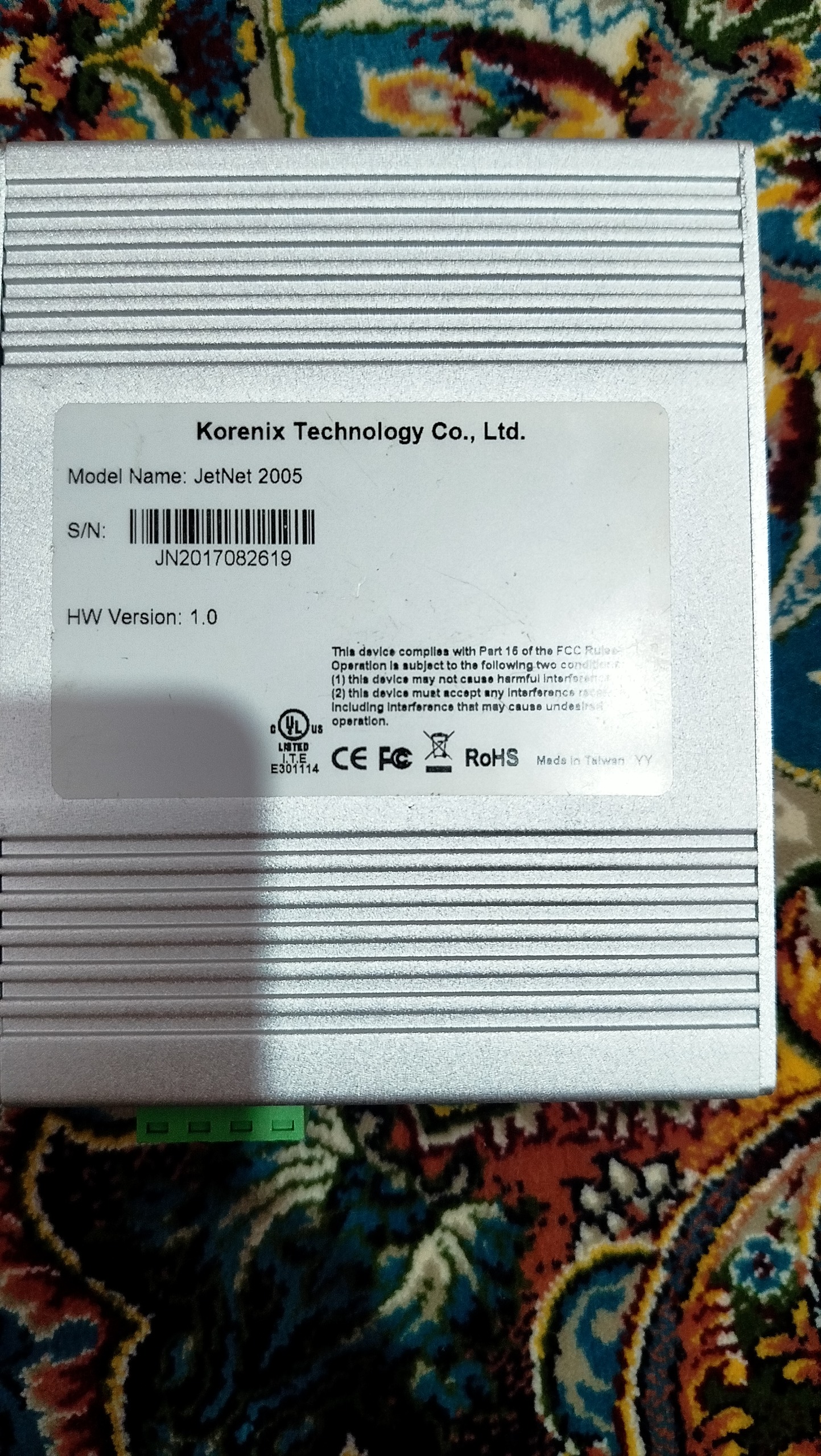 سوئیج شبکه 5 پورت korenix jetnet 2005