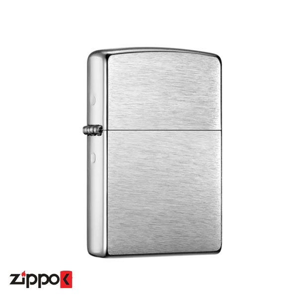 فندک زیپو اصل Zippo Reg Brush Fin Chrome کد 200