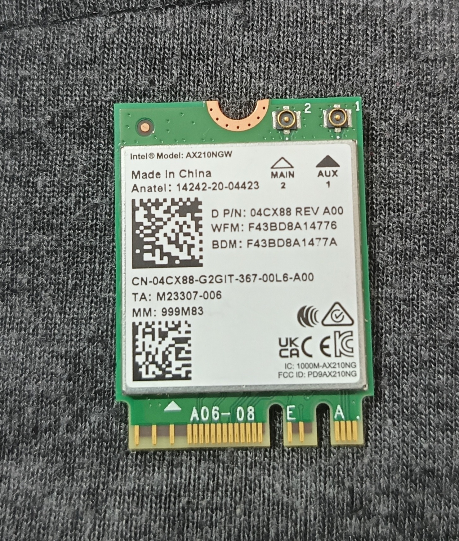 کارت وایرلس لپ تاپ AX210NGW