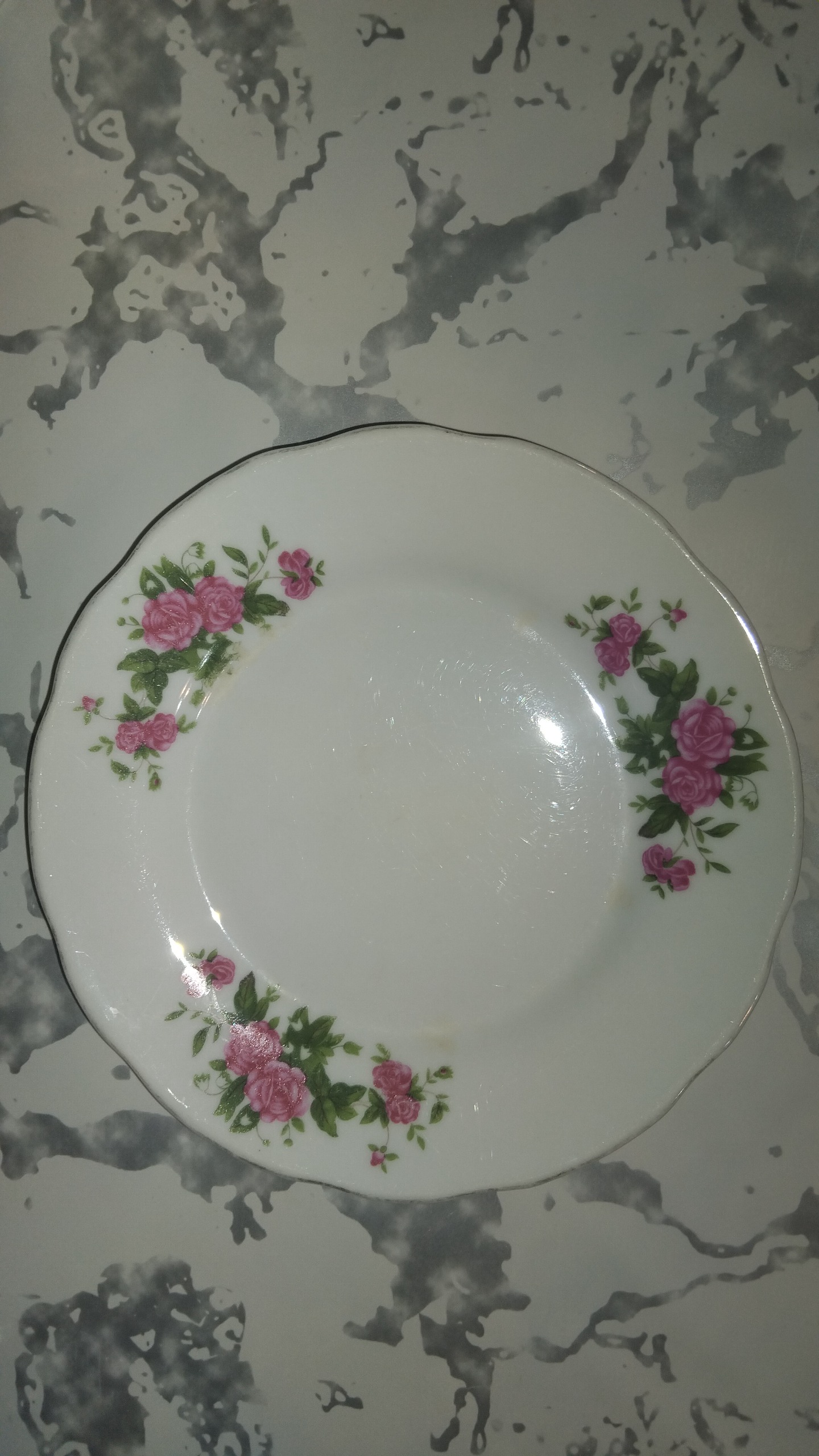 بشفاب و دیس چینی گل سرخ اصل