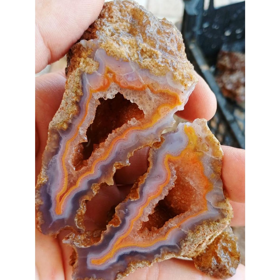 نمونه کلکسیونی ژئود خوشرنگ نارنجی فوق العاده خاص