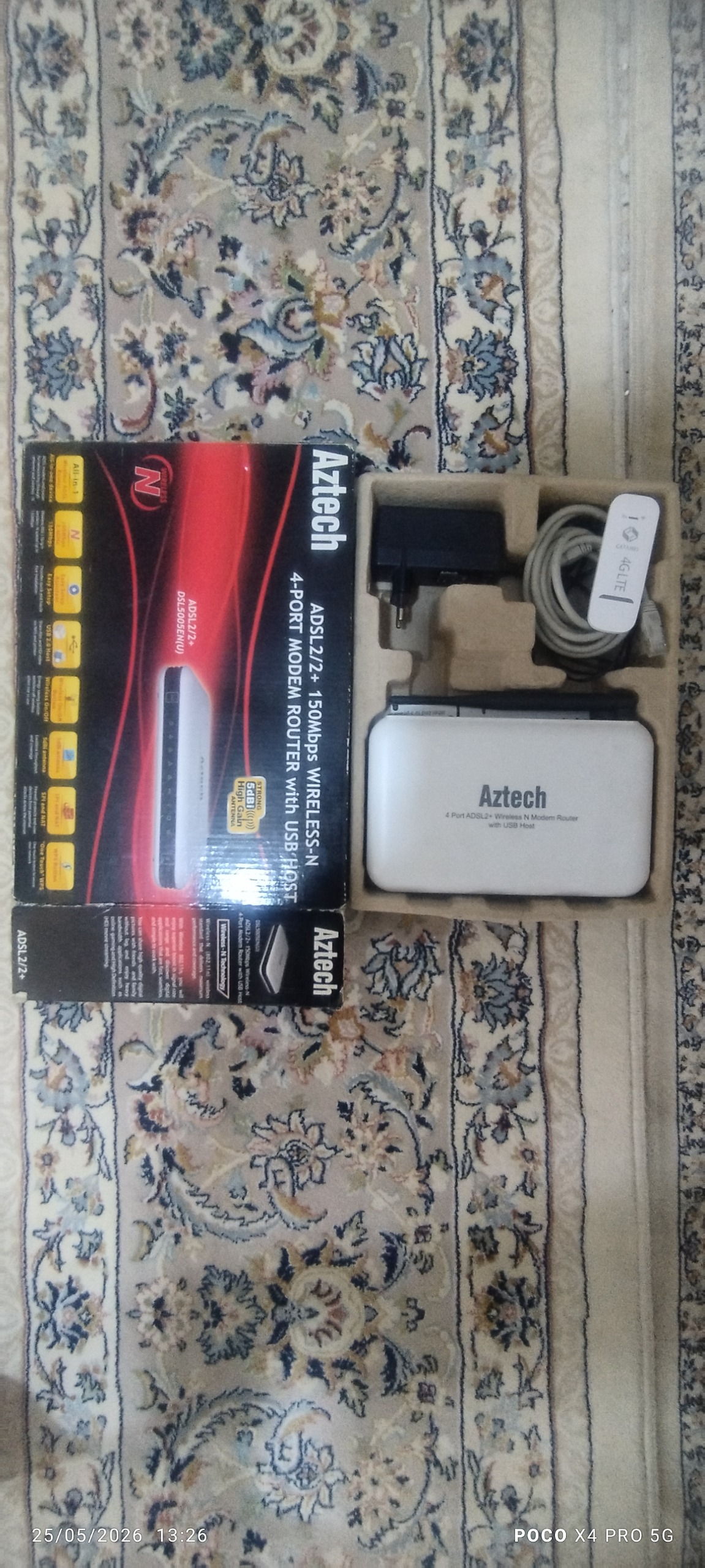 دو تا مودم یکی 4g یکی aztech