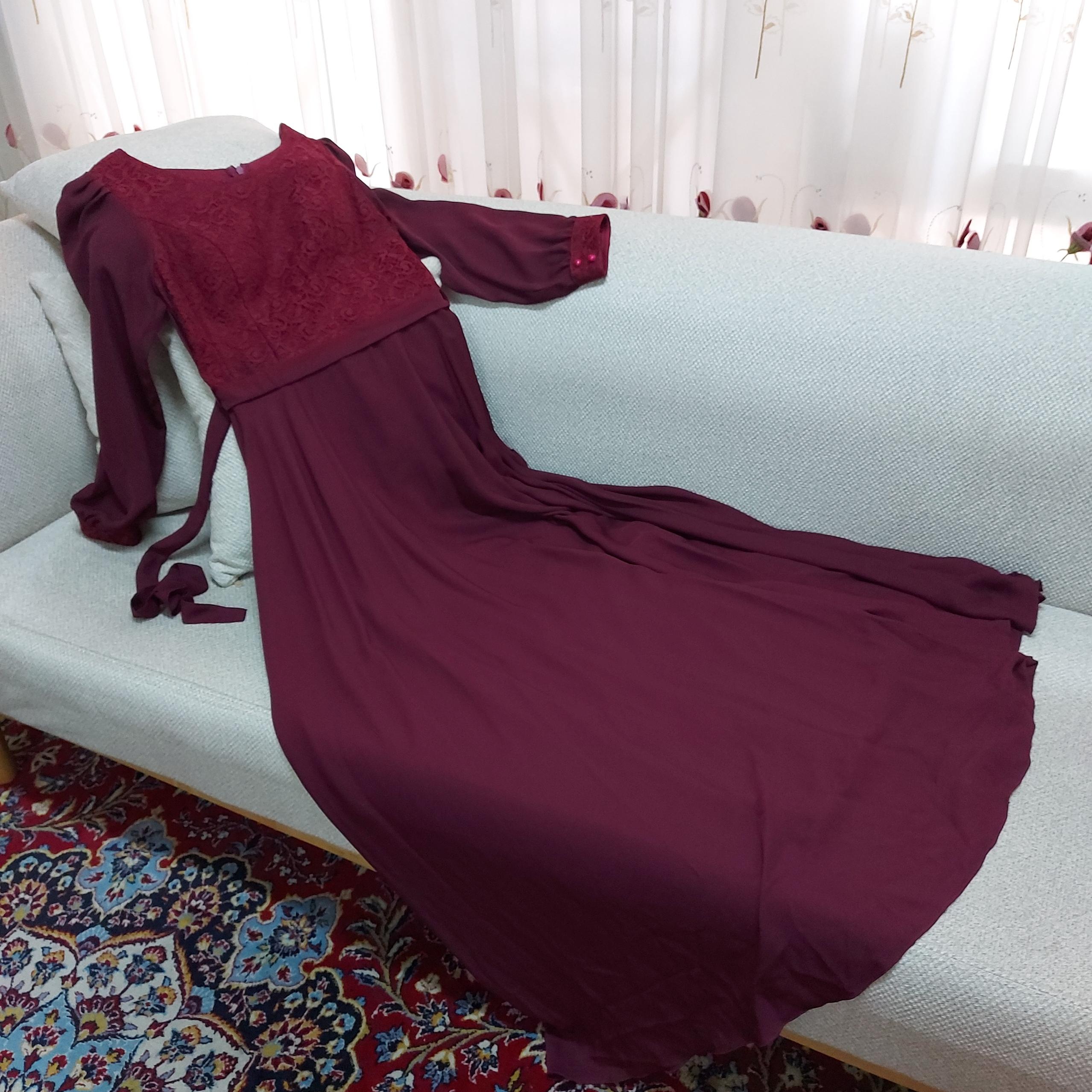 پیراهن مجلسی زرشکی