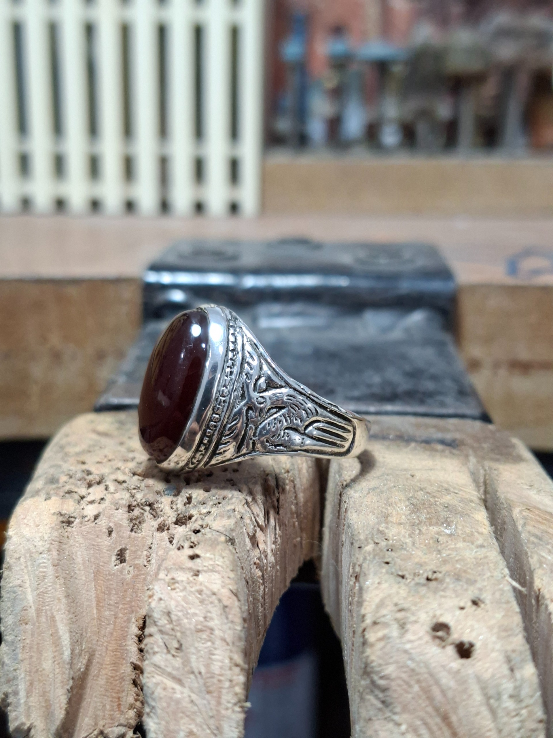 انگشتر کهنه عقیق رکاب قلم