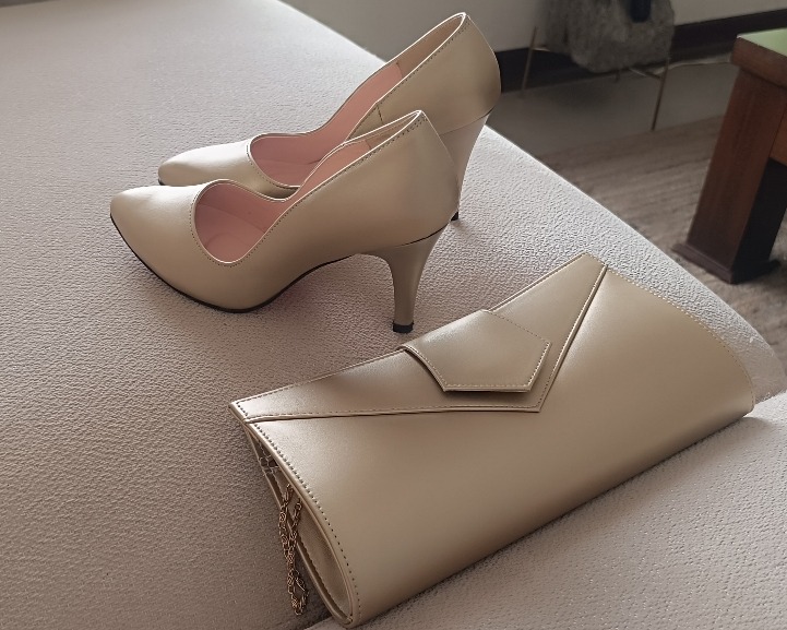 ست کیف و کفش مجلسی چرم کالو سایز 37