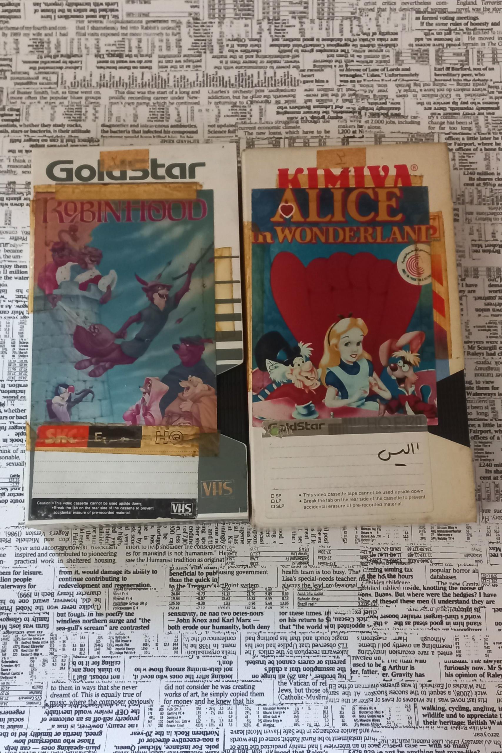 نوار ویدئویی VHS رابین هود و الیس در سرزمین عجایب