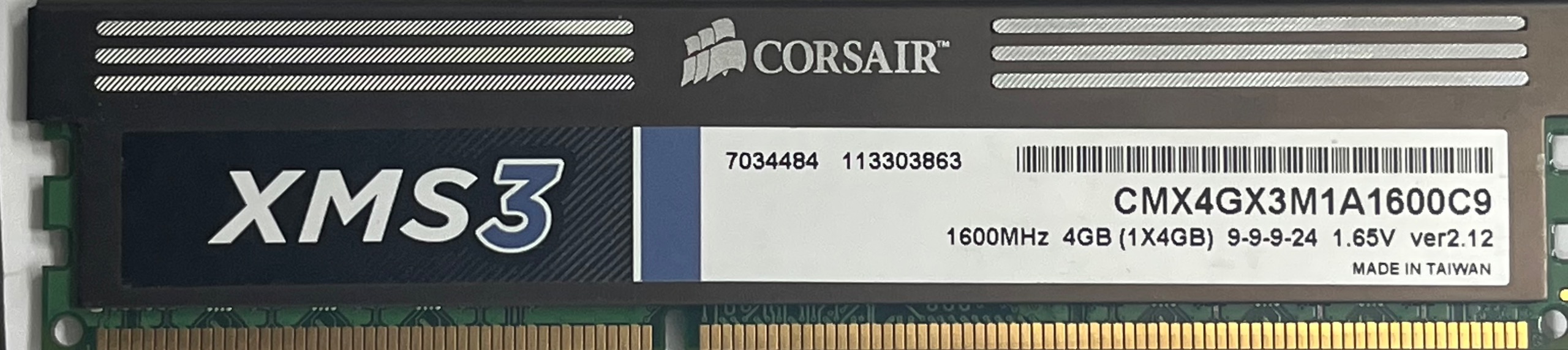 رم کامپیوتر کورسیر CORSAIR XMS3 4GB DDR3