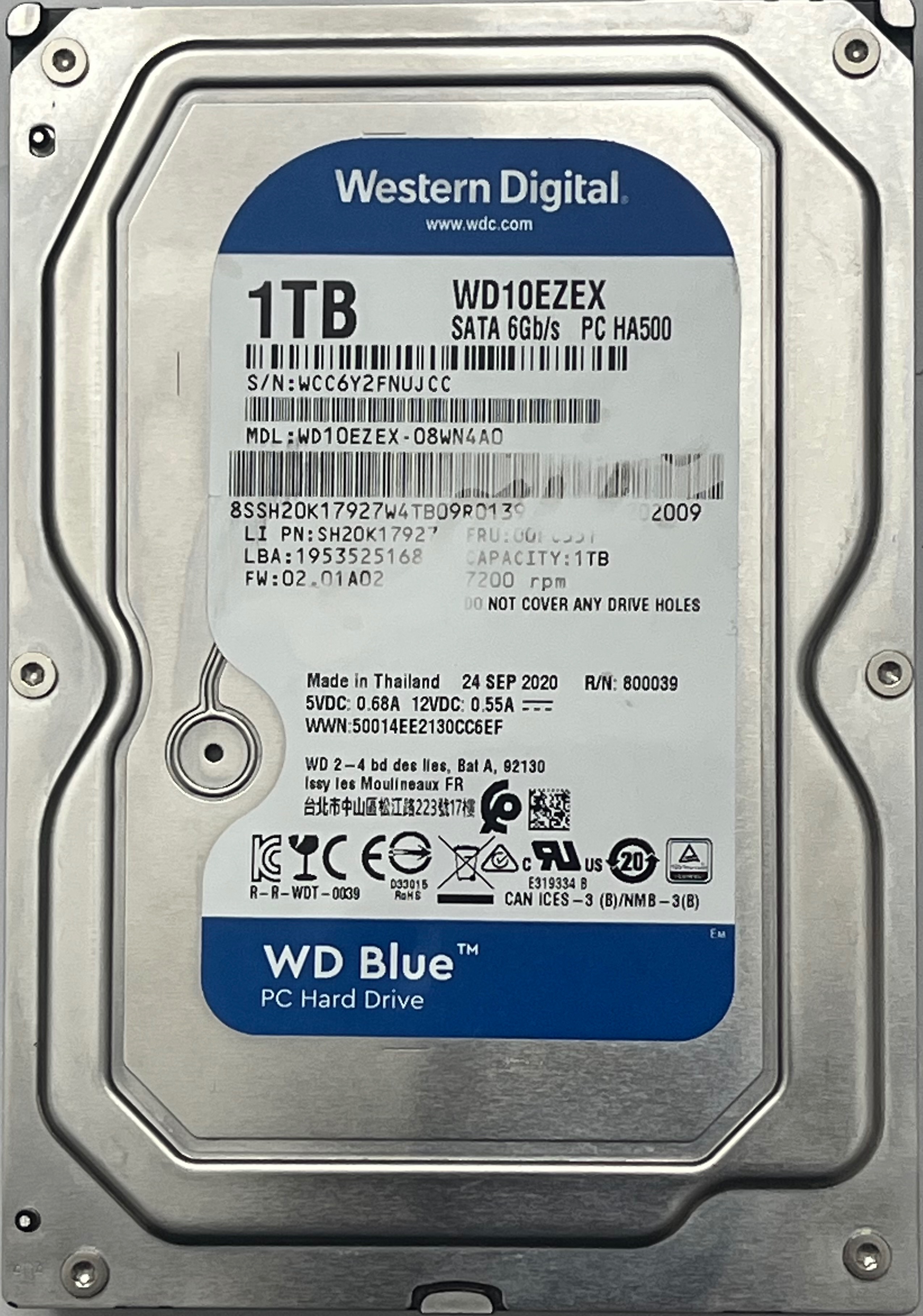 هارد اینترنال وسترن WD 1TB(تولید 2020)