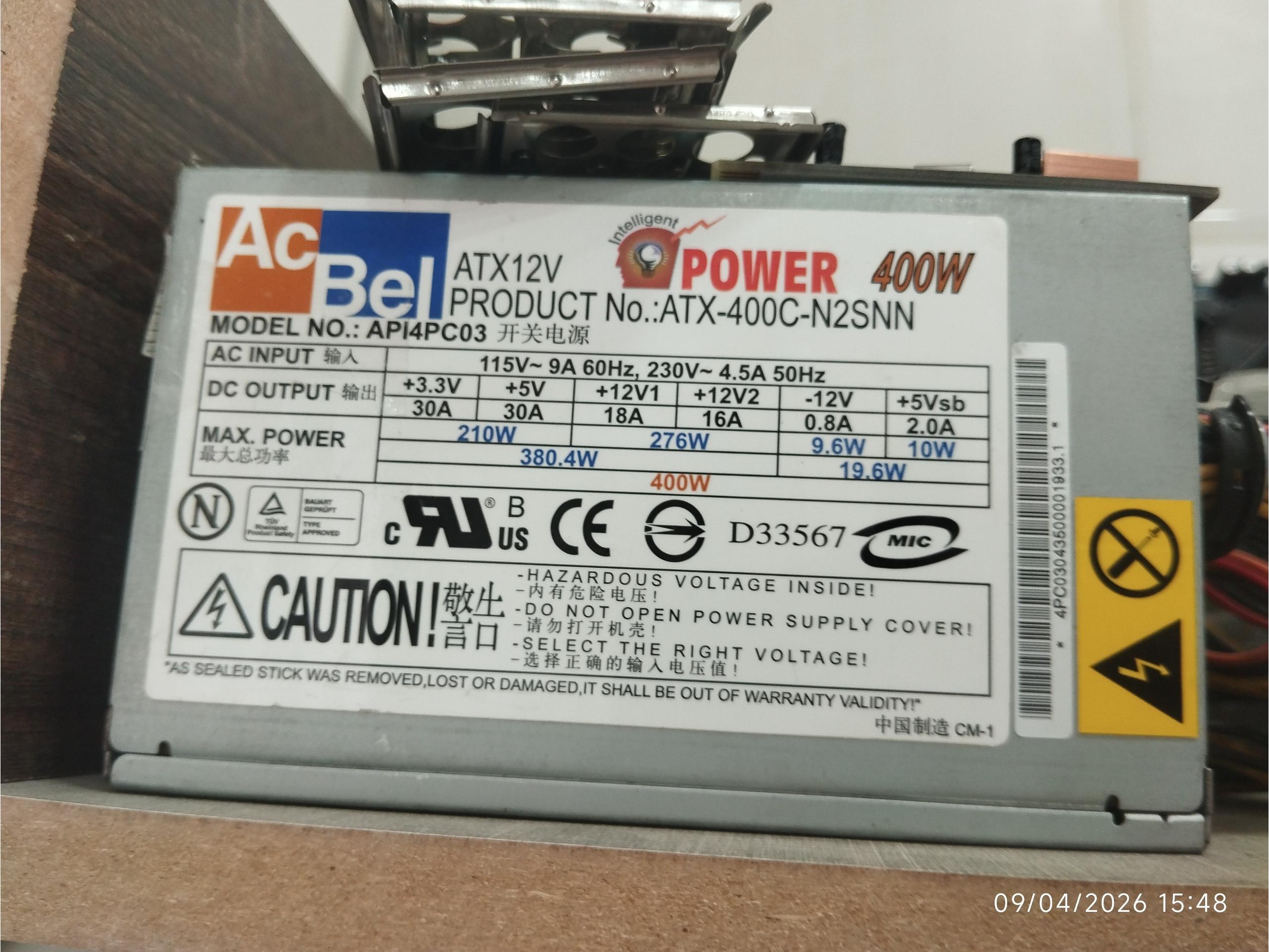 پاور 400w acbel