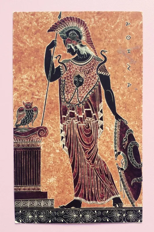 کارت پستال قدیمی و ارزشمند با تصویر سردار یونانی