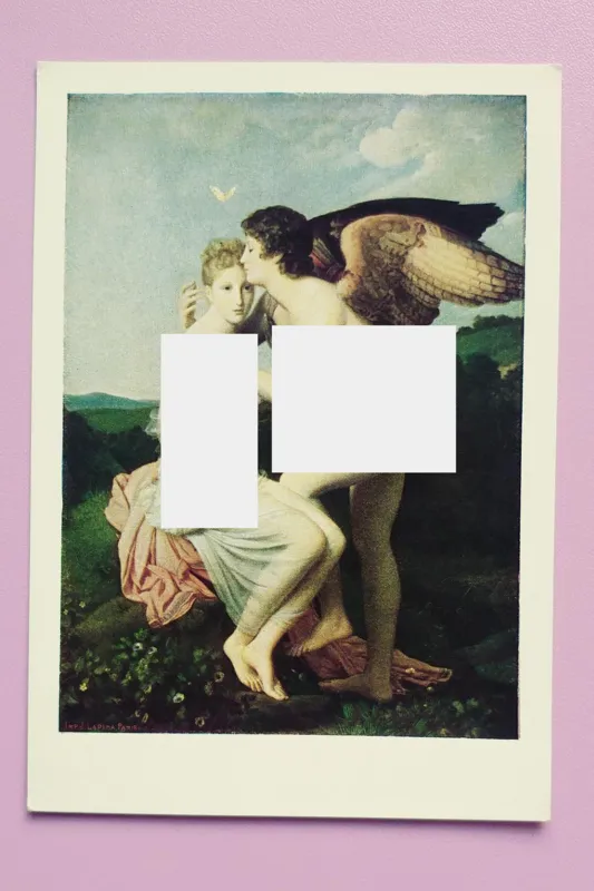 کارت پستال قدیمی با تصویر نقاشی اثر فرانسوا ژرار