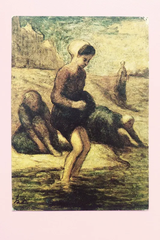 کارت پستال قدیمی با تصویر نقاشی اثر اونوره دومیه