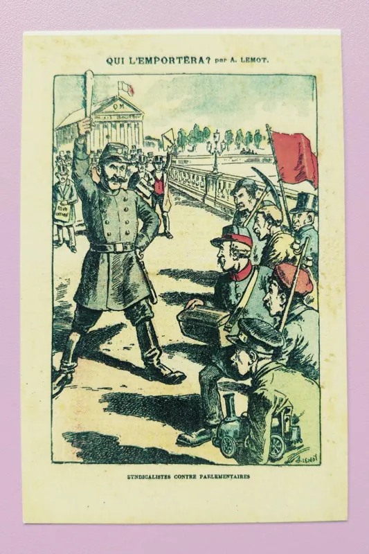 کارت پستی تمبردار از سفر مظفرالدین شاه به فرانسه