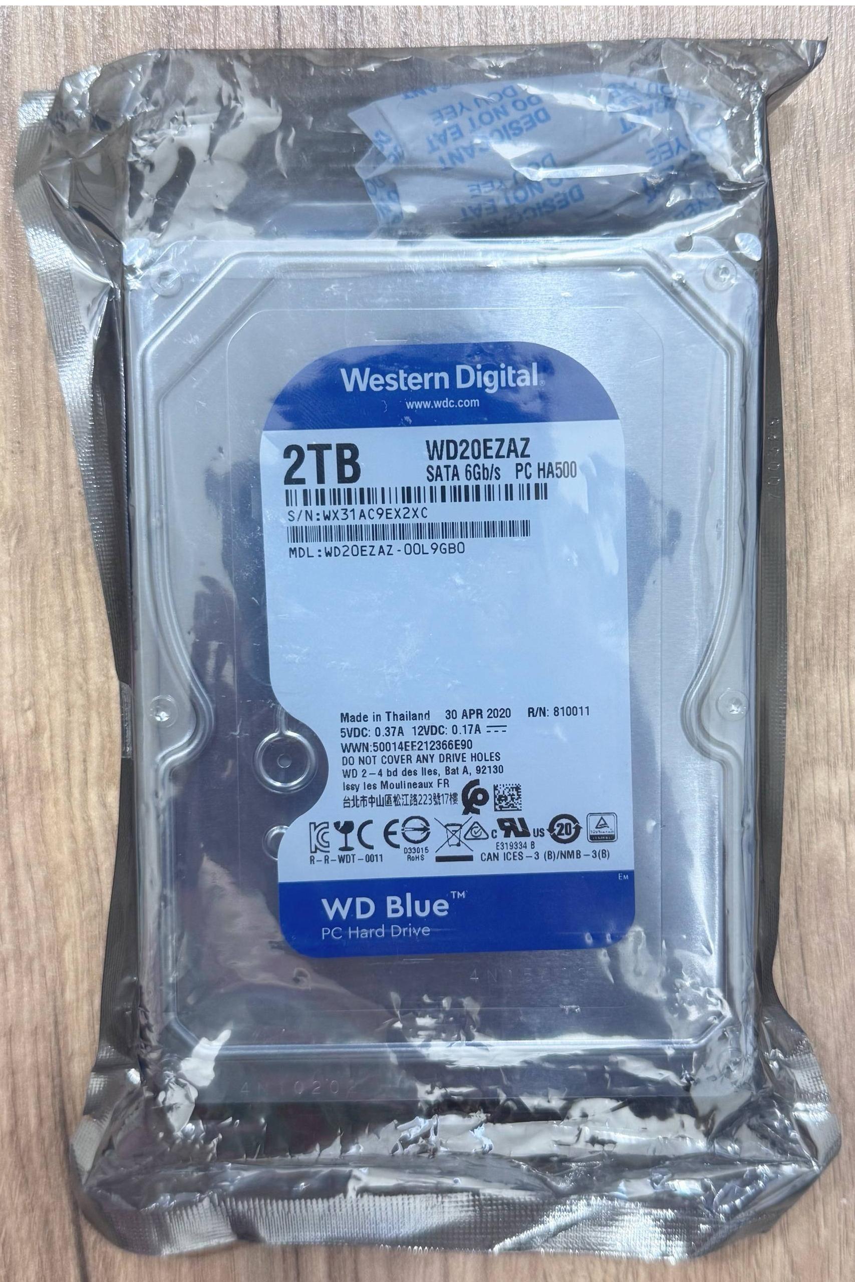 هارد2 ترابایت وسترن_آبی_پلمپ_مدل Blue WD20
