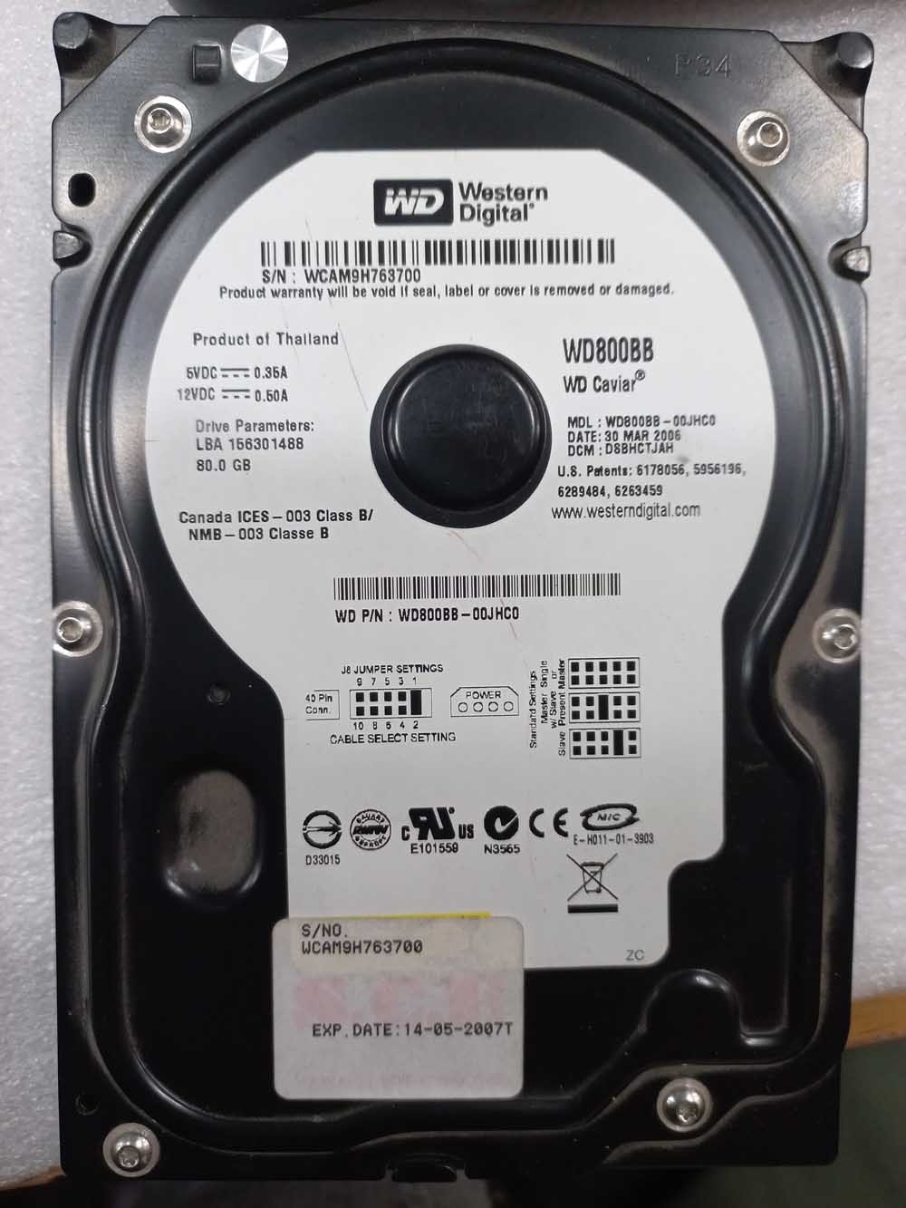 هارد استوک مکستور 80GB سلامتی 100