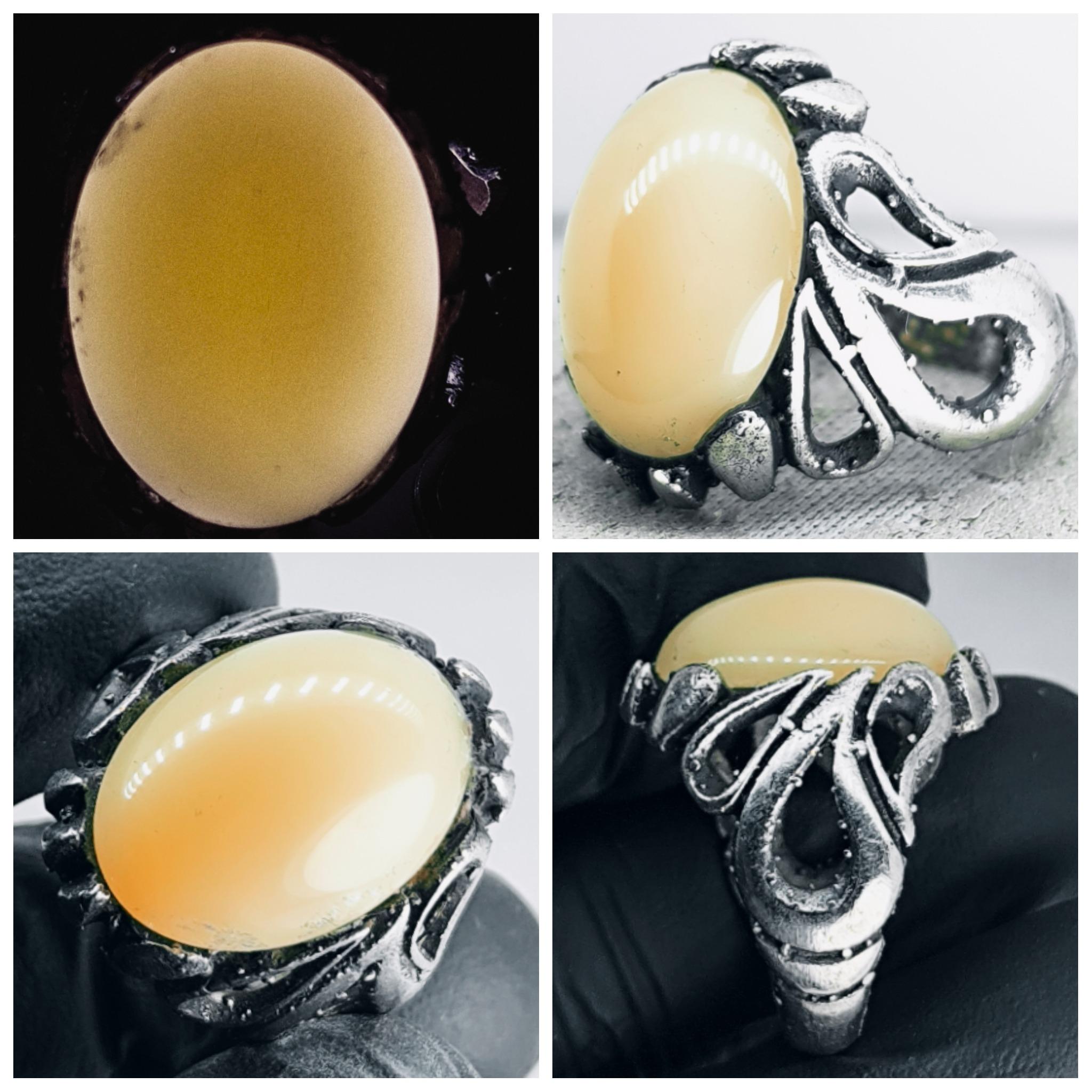 شاهکار جنین دار ابر و مه و باد! عقیق سفید معدنی