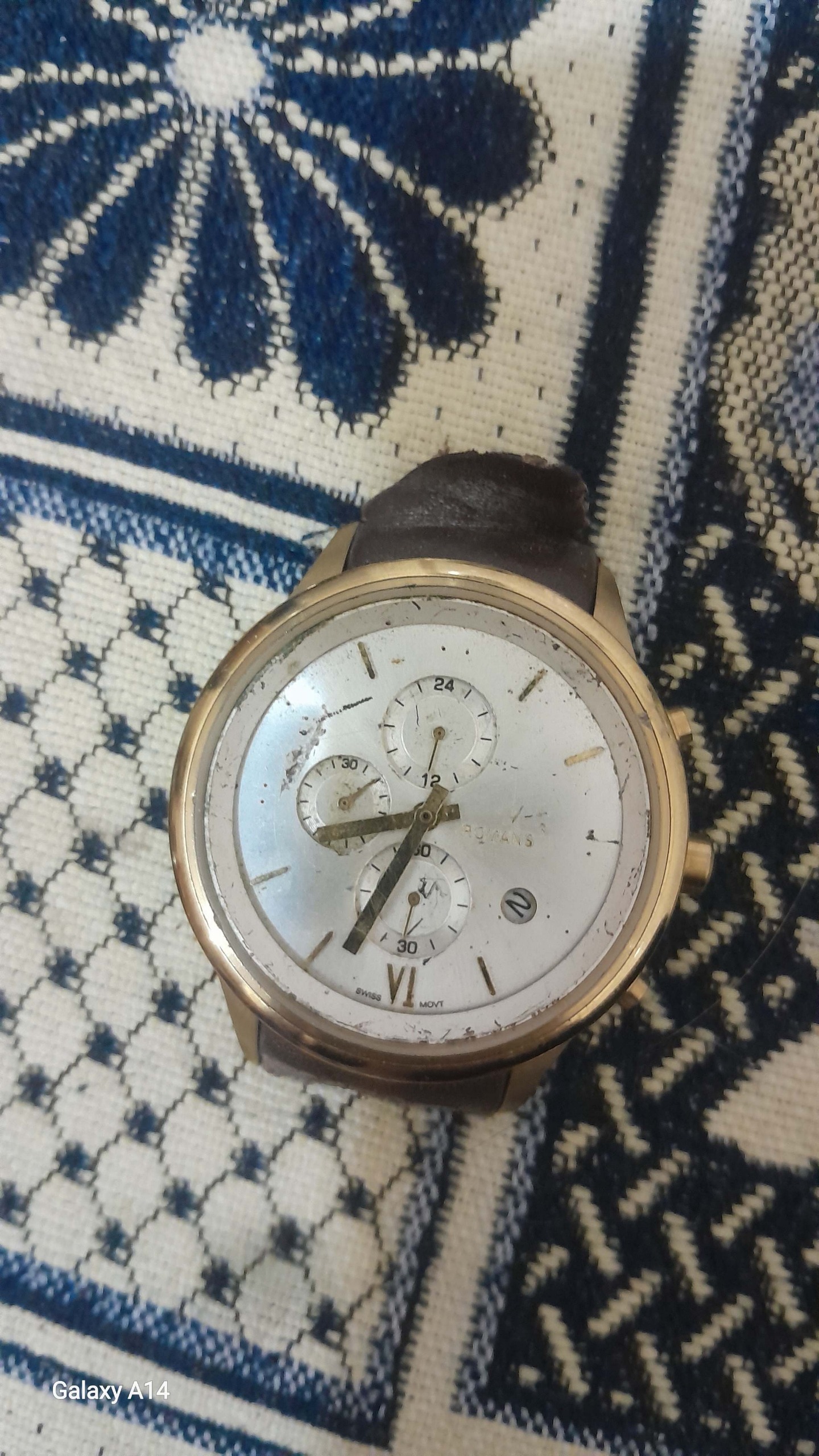 ساعت مچی رومانسون 3موتوره ضدآب کرنوگراف اصل ژاپن