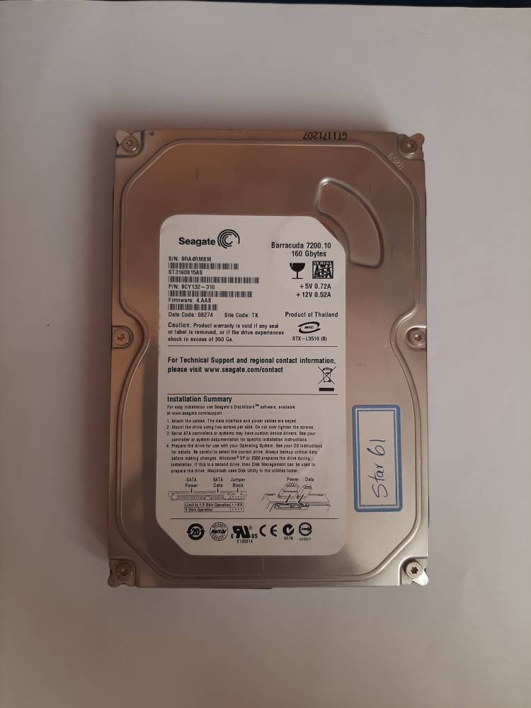 هارد کامپیوتر 3.5 اینچ 160GB SATA سیگیت (star 61)