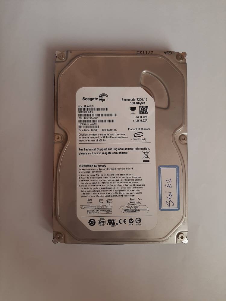 هارد کامپیوتر 3.5 اینچ 160GB SATA سیگیت (star 62)