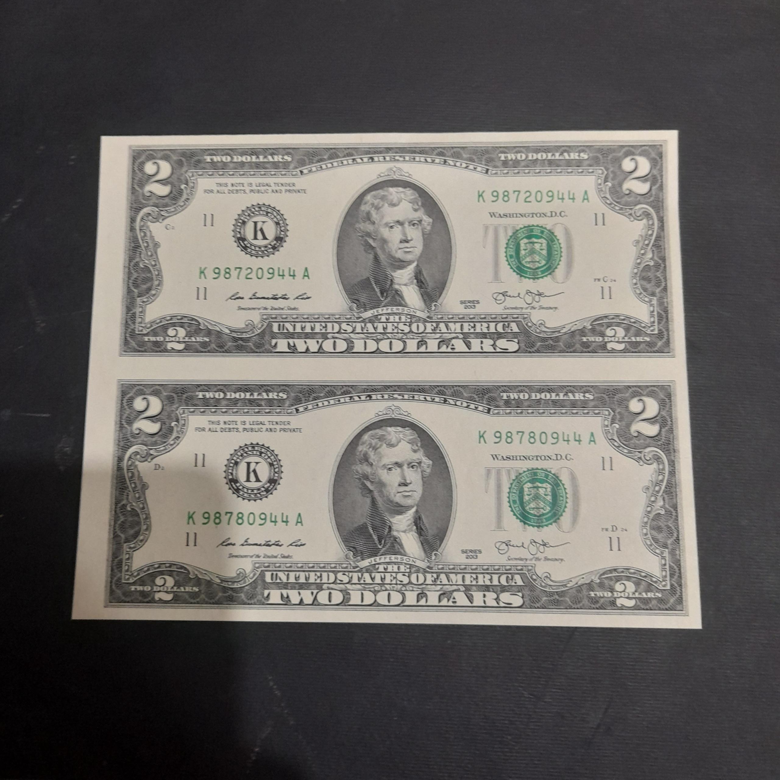 جفت2دلاری انکات آمریکا2013 بانکی