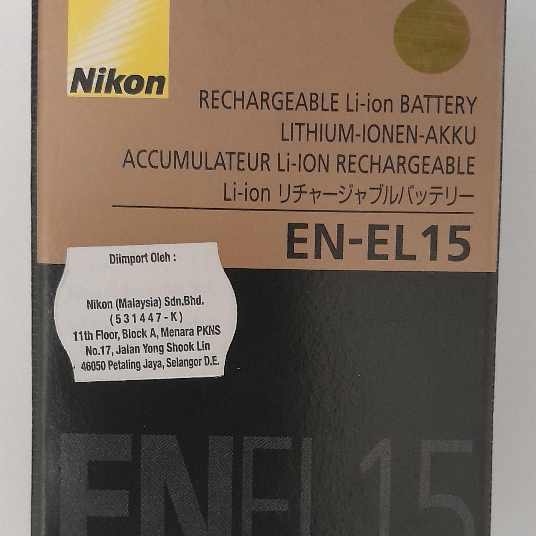 باتری اصل نیکون ENEL15
