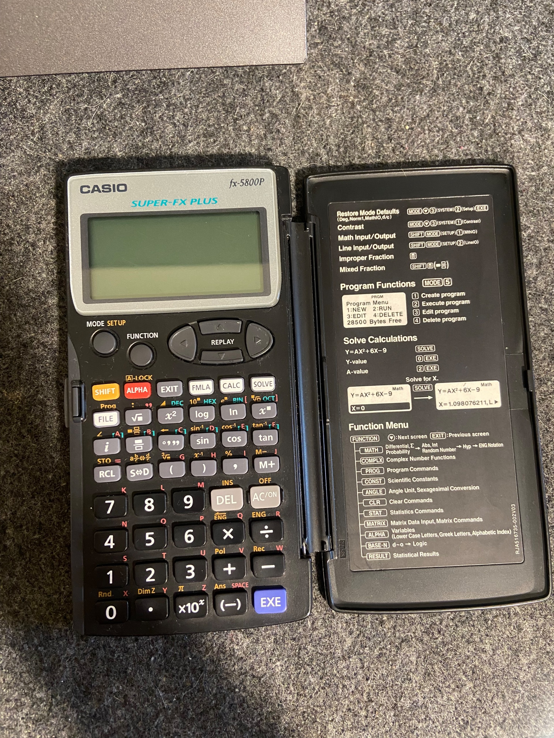 ماشین حساب fx-5800P