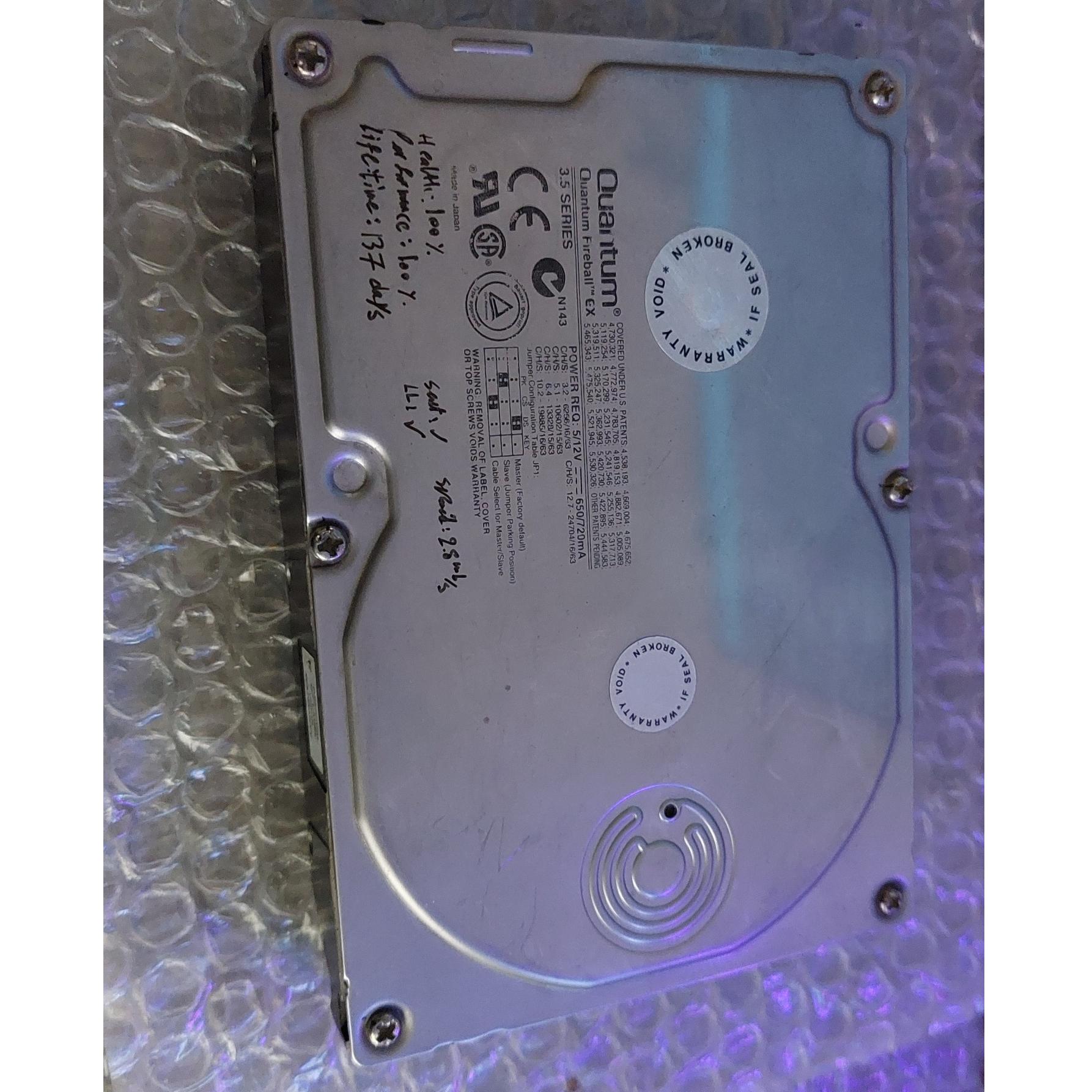 هارد 6.4 گیگ IDE کوانتوم ژاپن سلامت 100 {توضیحات}