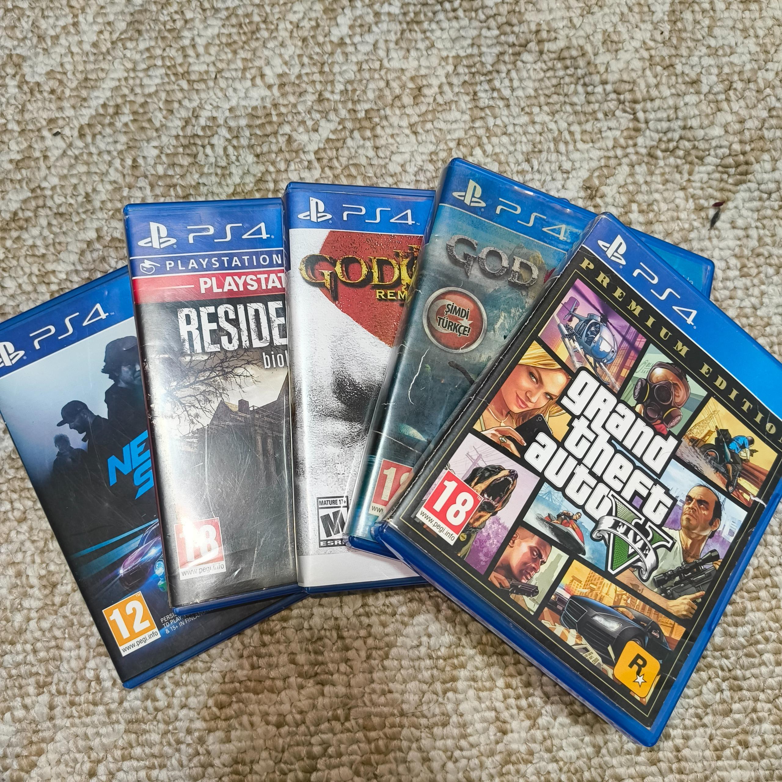 مزایده 5 عدد دیسک ps4