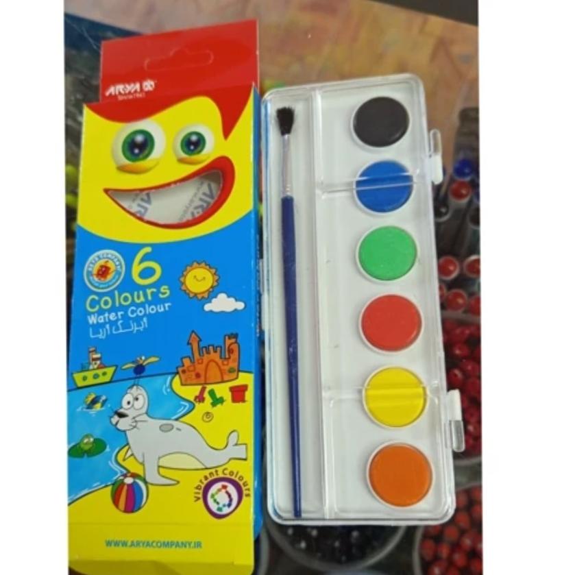 آبرنگ 6 رنگ آریا