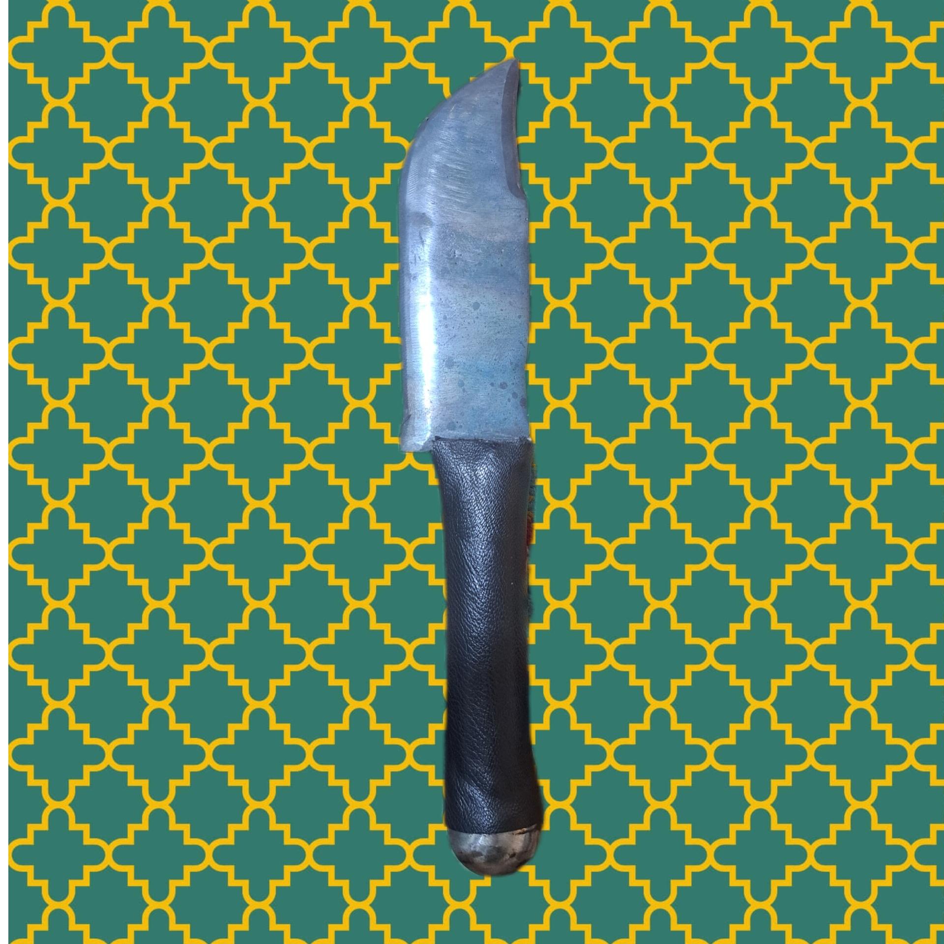 چاقو دست ساز شکاری دسته چرمی
