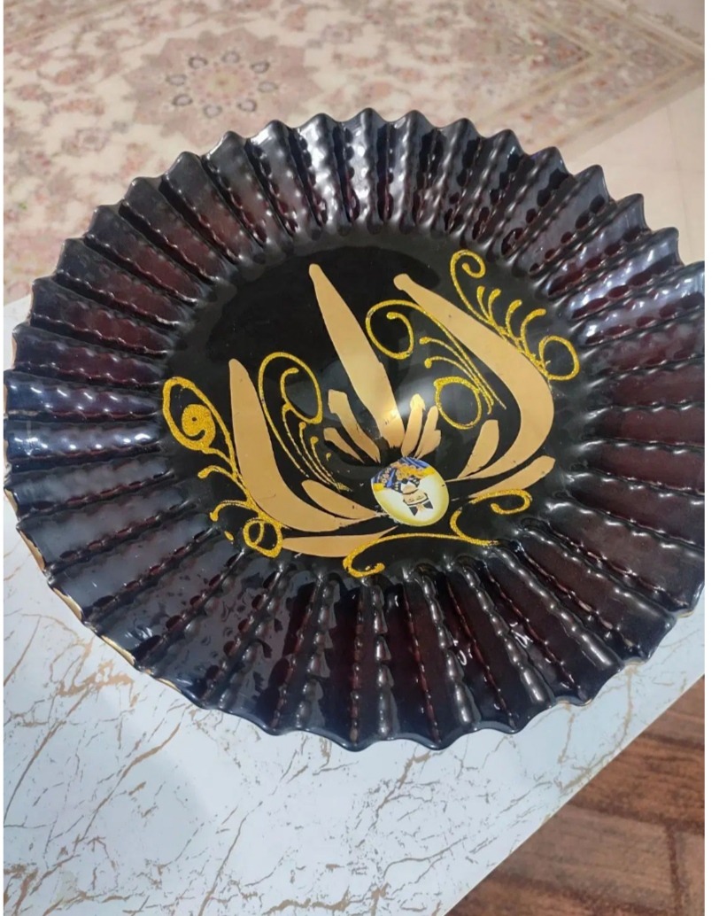 شیرینی خوری پایه دار طرح قاجار