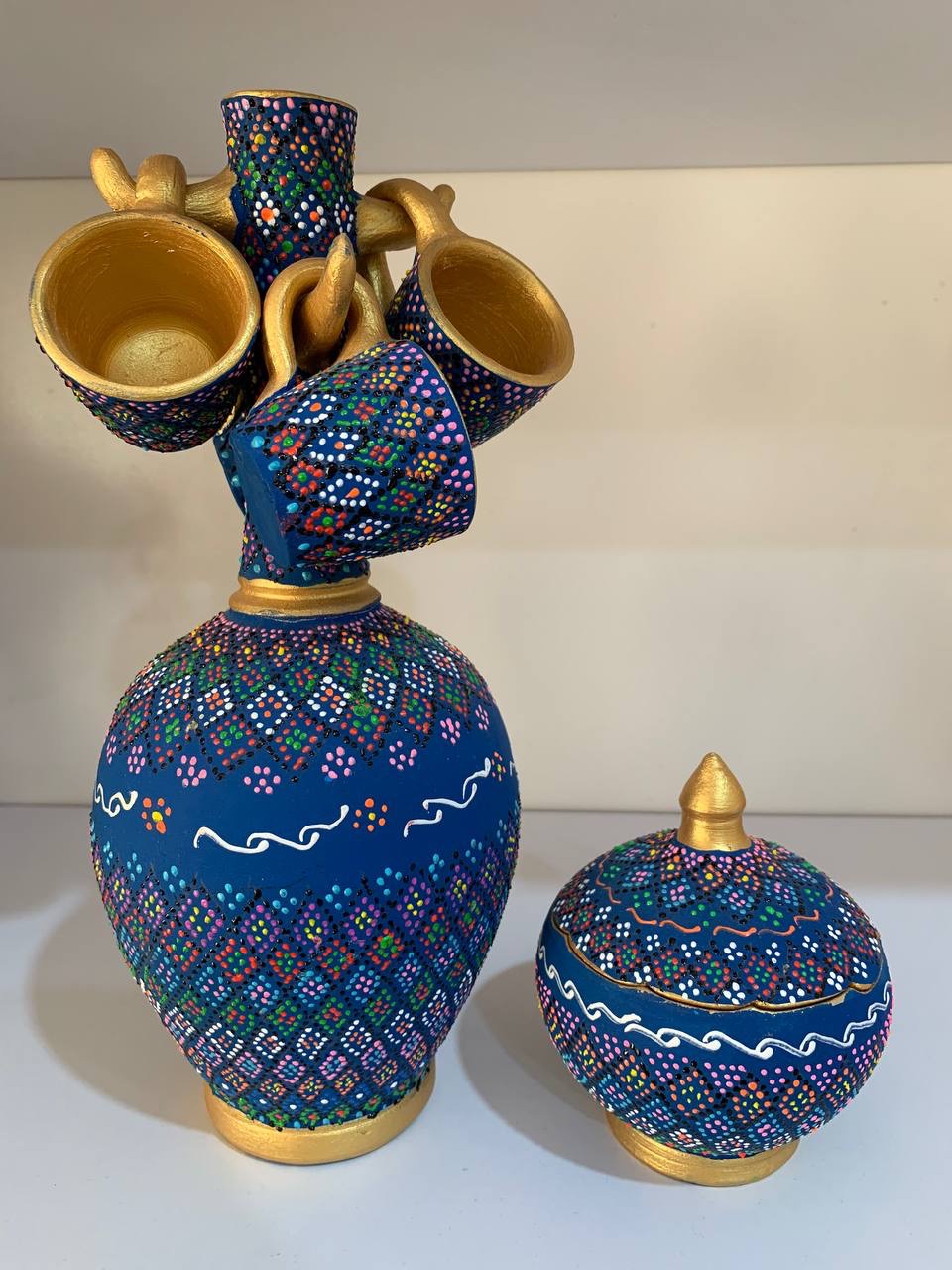 ست زیبای سفال دست ساز 6 پارچه