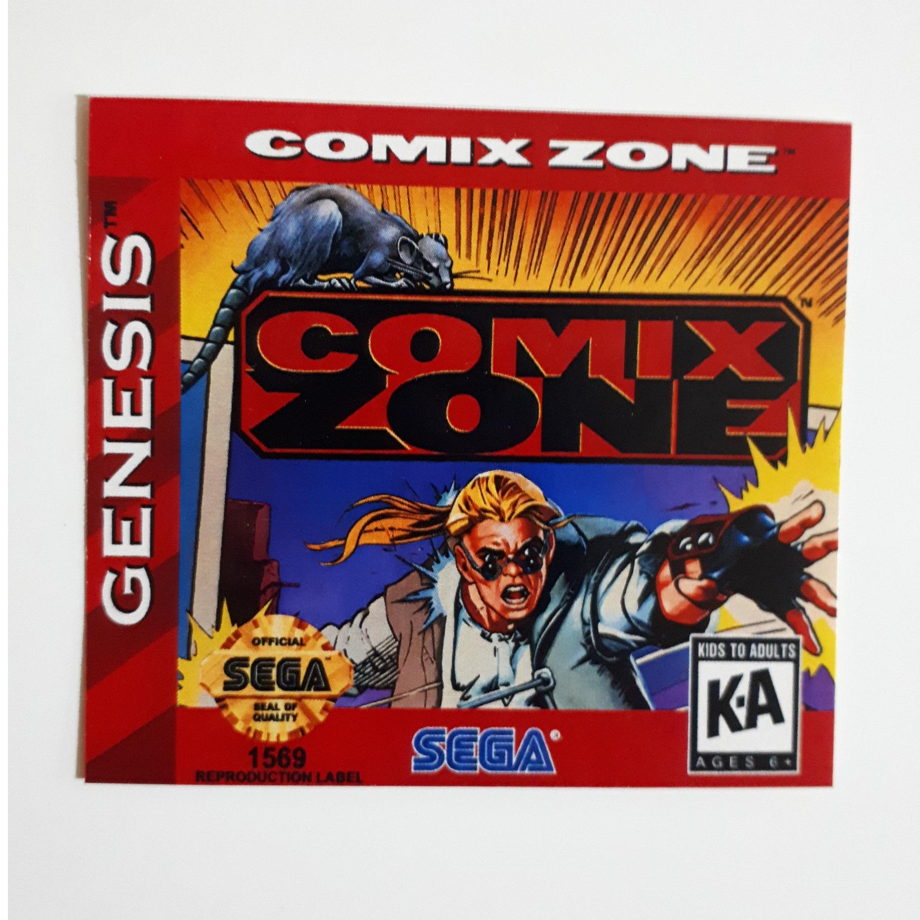 لیبل بازی سگا کامیکس (Comix Zone) اصل و اورجینال