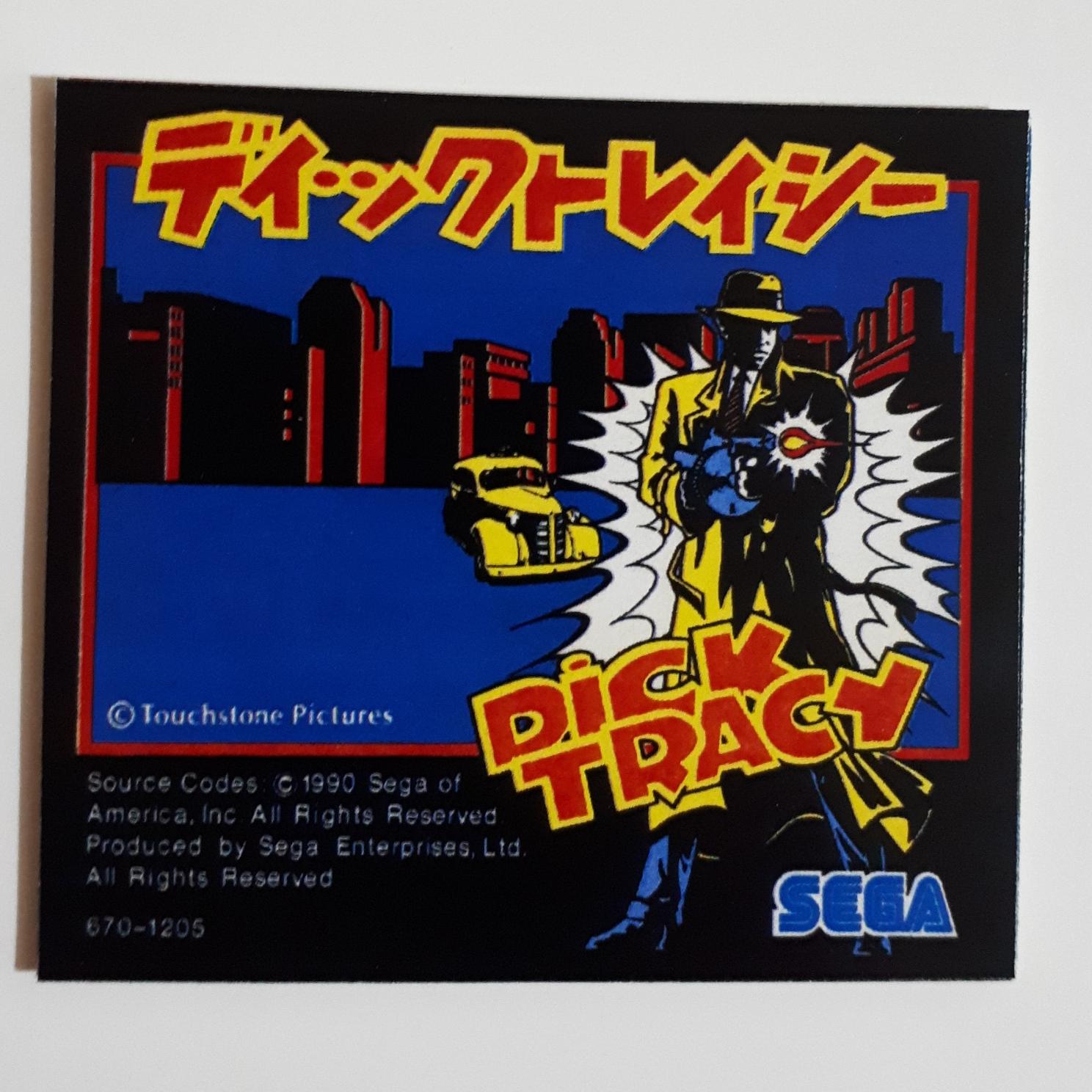لیبل بازی سگا کمیسر (Dick Tracy) اصل و اورجینال
