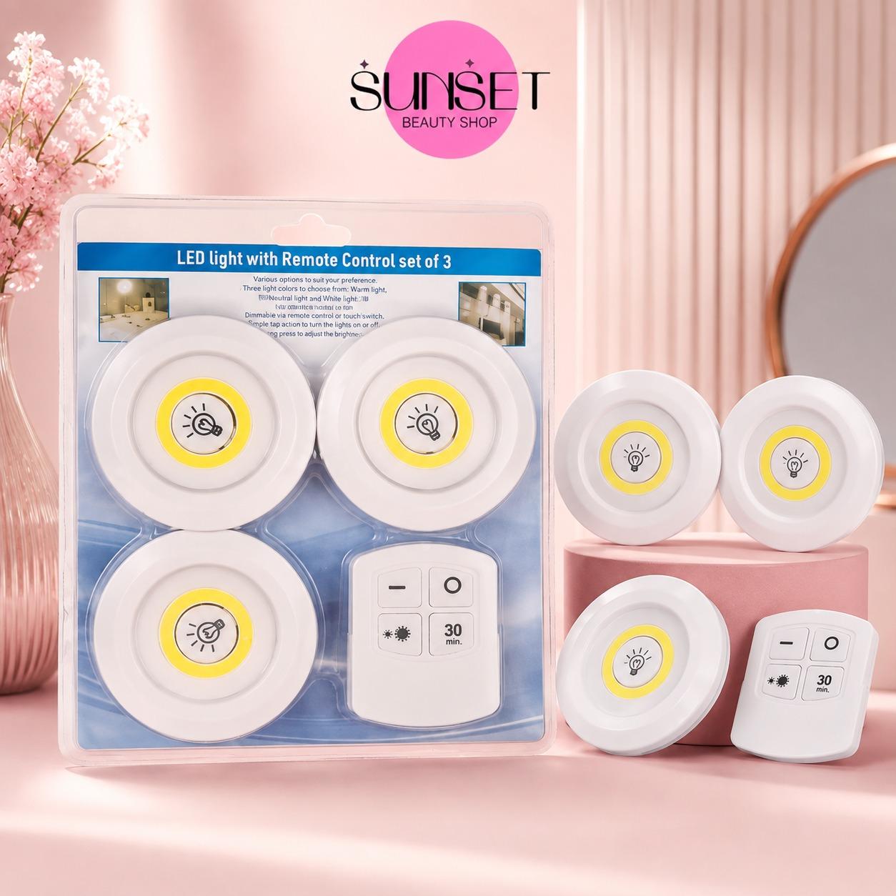 چراغ زیر کابینتی ریموت دار3تایی