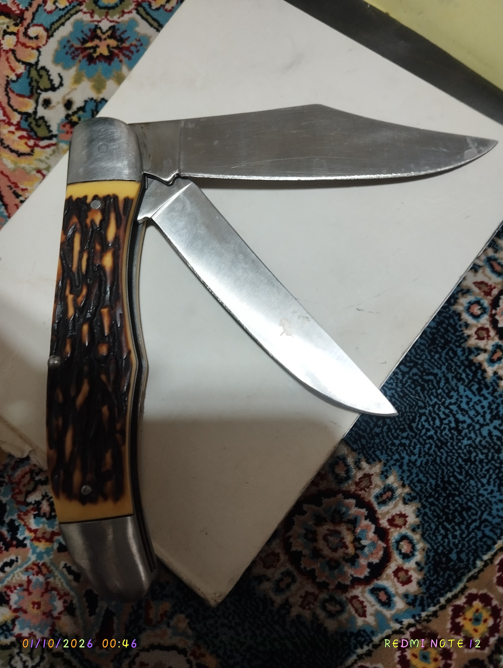 چاقو دوتیغه شاخ گوزن
