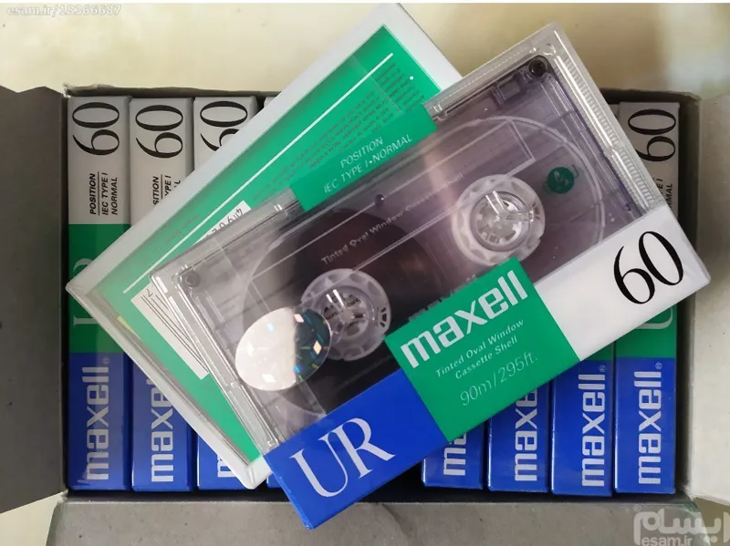 MAXELL 60  UR GEREEN یک عدد کاست جعبه 10 تایی نیست