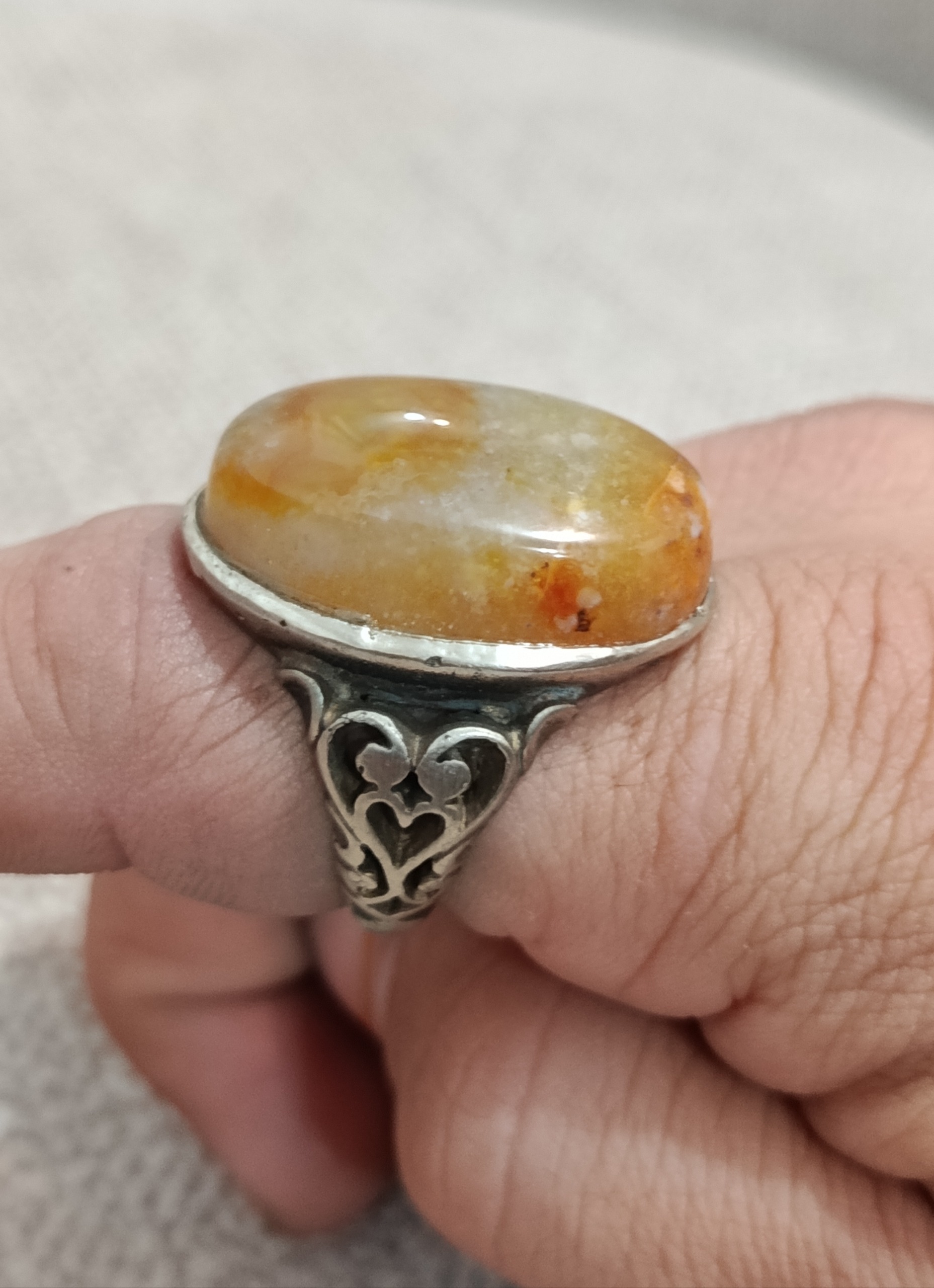 انگشتر عقیق طبیعی کد 041