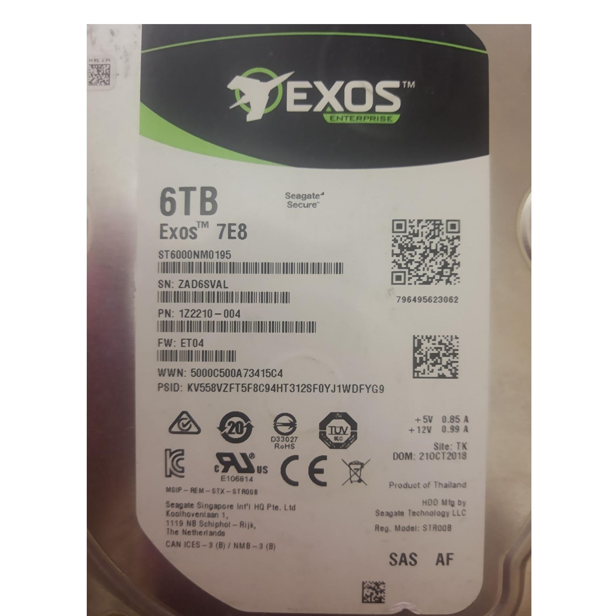 هارد سرور Seagate EXOS 6TB SAS 7.2K
