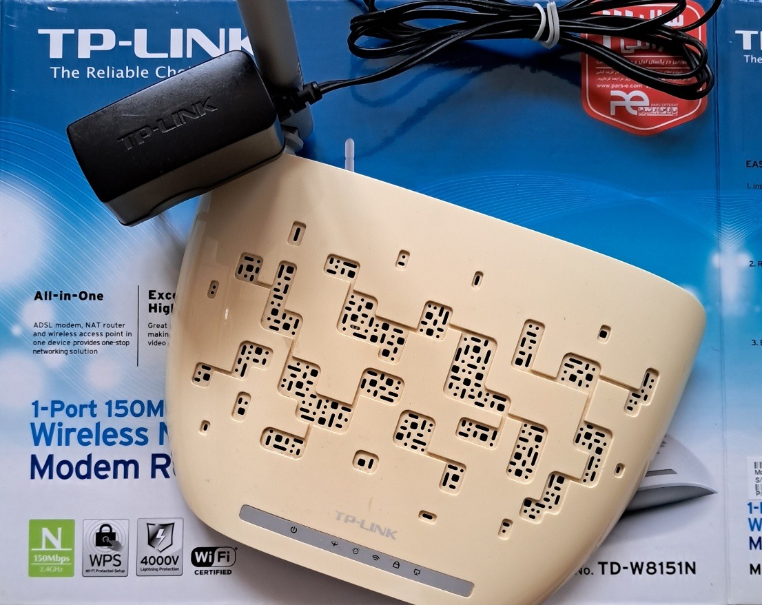 مودم ADSL تی پی لینک TP-Link W8151N با جعبه