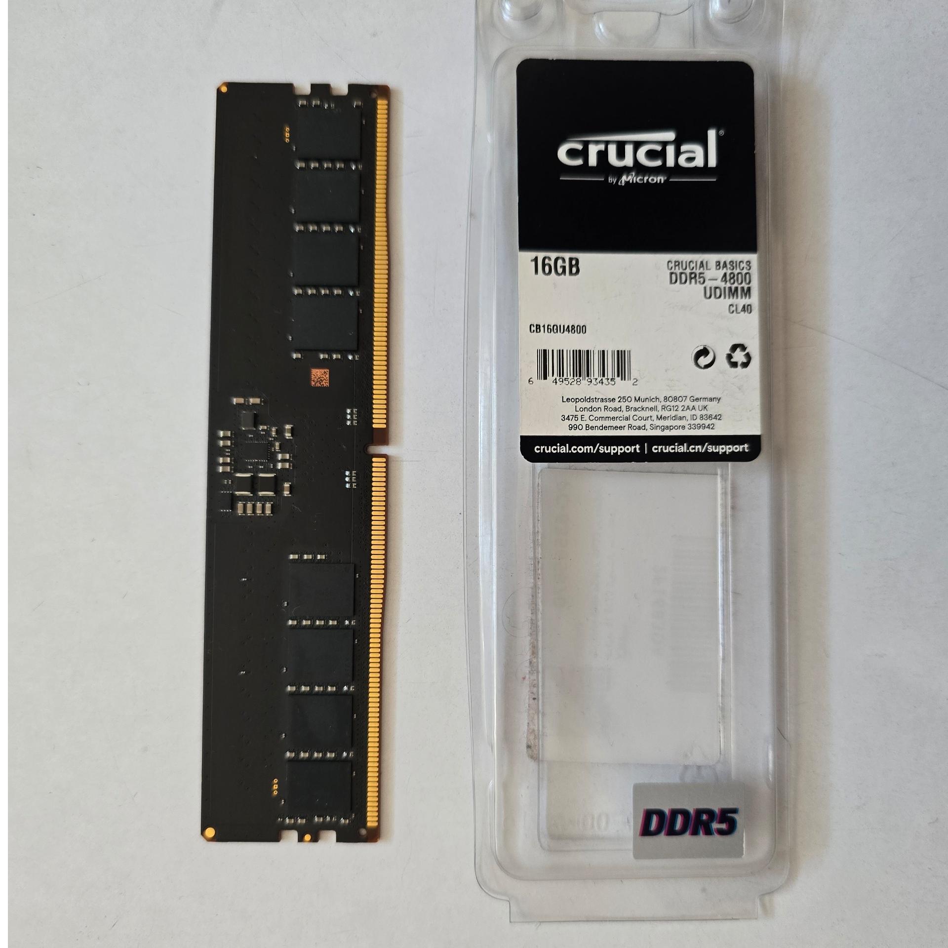 رم کروشیال 16 گیگ ddr5 باس 4800 مگاهرتز